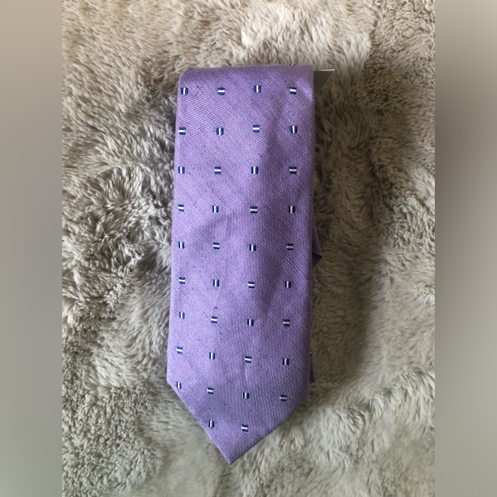 NWT Talph Lauren Men's Purple Patterned Silk Tie